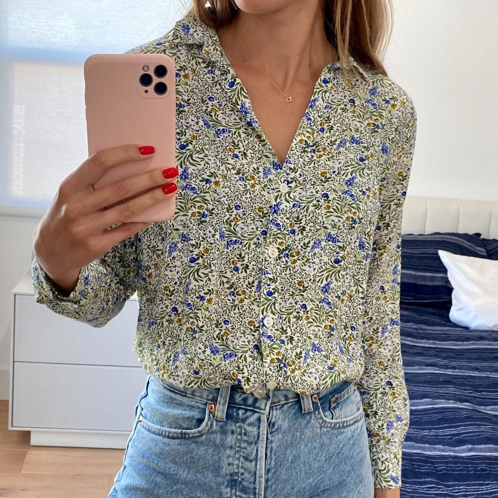Floral Long Sleeve Shirt - S Size